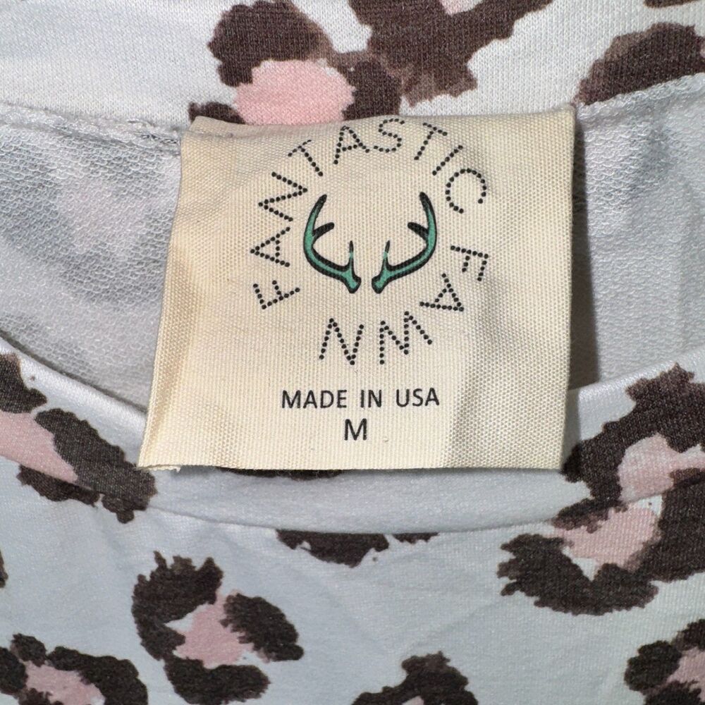 Fantastic Fawn Pajama Set Medium Shorts Tee Animal Print Brown Leopard - Picture 5 of 8